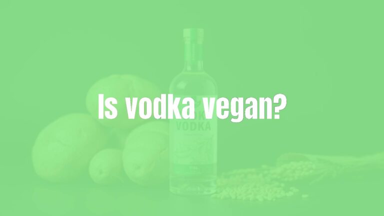Is vodka vegan?