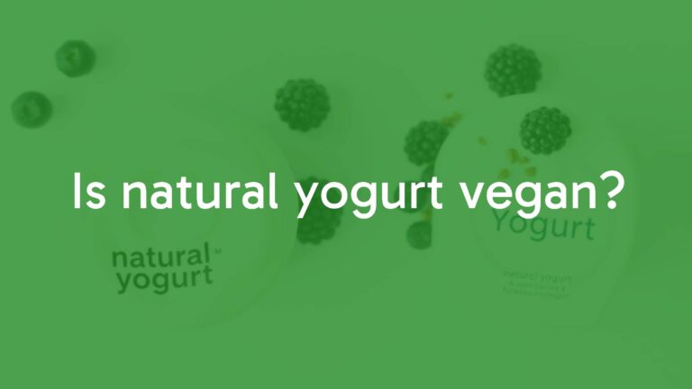 Is natural yogurt vegan?