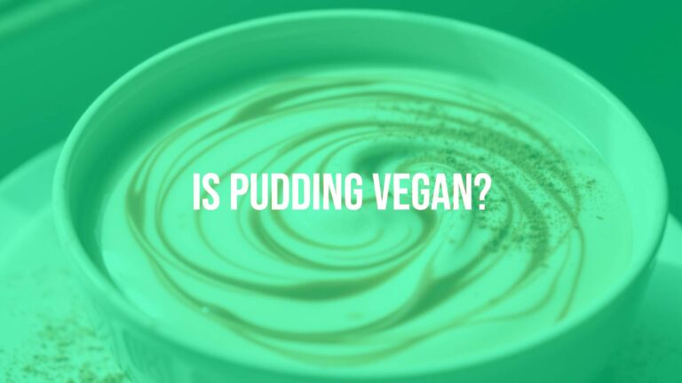 Is pudding vegan?