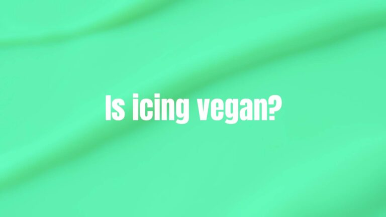 Is icing vegan?