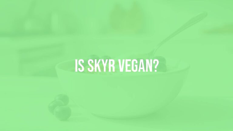 Is skyr vegan?