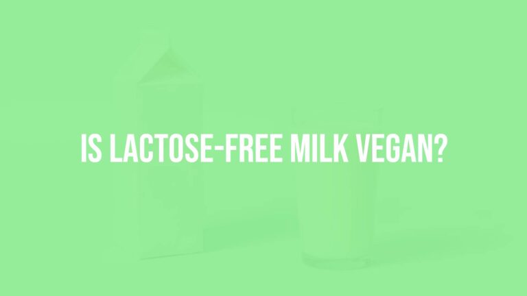 Is lactose-free milk vegan?