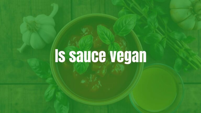 Is sauce vegan