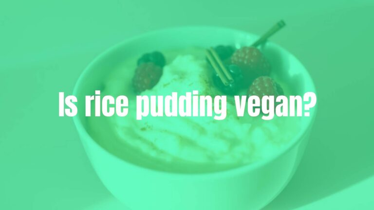 Is rice pudding vegan?